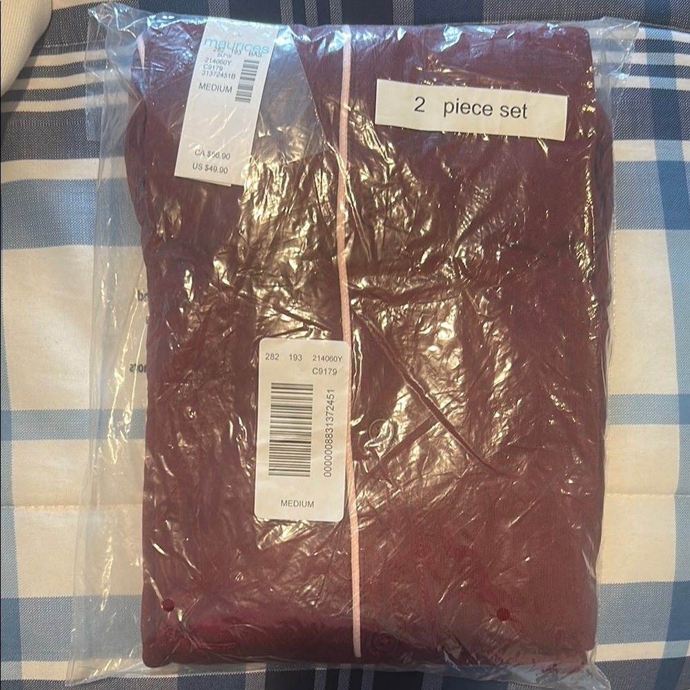 Maroon Two-Piece Set